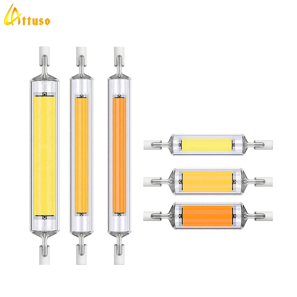 R7S LED 78mm 15W 20W R7S Spotlight 118mm 30W 50W AC 110V 220V 230V J78 J118 COB Lamp Bulb Glass Tube Replace Halogen Lamp Light.