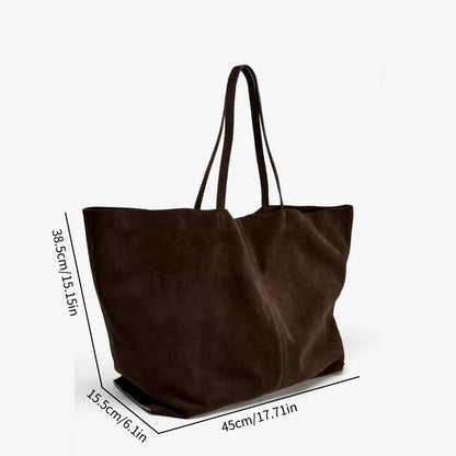 WOMEN'S LARGE SUEDE BAG, Luxury Designer New Tote Bag for Everyday Style, Large capacity Fashion Shoulder Handbag for Ladies.