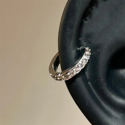1 PCS Thorn Love Heart Water Droplet Zircon Ear Bone Nail 316L Medical Titanium Steel Earrings for Women Y2K Punk Jewelry.