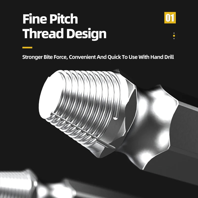 TOOLEYE Beschädigte Schraube Extractor Set Zentrum Bohrer Set Holzbearbeitung Werkzeuge Gebrochene Bolzen Extractor Schrauben Schrauben Entferner Extractor