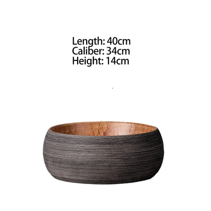 JIENI Art Keramik-Badezimmer-Waschbecken-Set, ovales Waschbecken, antikes Messing, Bambus-Wasserhahn, Pop-Up-Abfluss-Kombination, hochwertige Waschbecken aus Porzellan