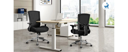 Bürostuhl 200 kg Ergonomischer Schreibtischstuhl mit 4D-Armlehnen, Bürostuhl mit Lendenwirbelstütze und 3D-verstellbarem, Wippfunkti