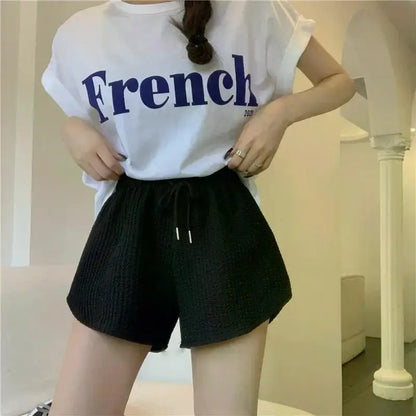 Women Gym Fitness Running Shorts Women's Summer Thin Style Loose Casual Large Size Wide Leg High Waist A-word Sports Hot Pants