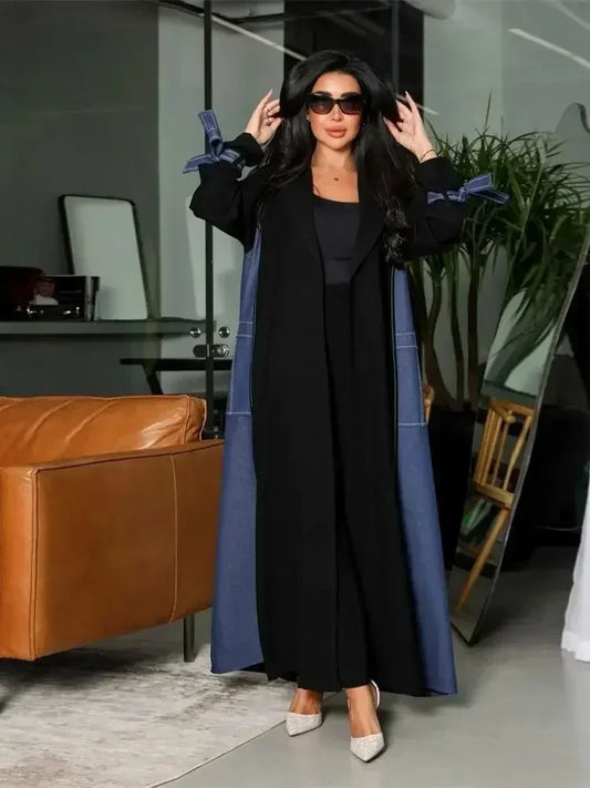 Ramadan Eid Open Muslim Kimono Abaya Damen Dubai Luxury Kebaya Prayer Clothes Abayas For Women Arabic Kaftan Dress Islam Robe.