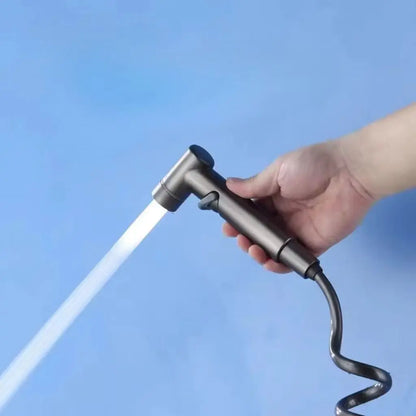 Handheld Bidet Sprayer for Toilet 1-In-2-Out Dual Control Valve Mini Gun gray Dual Control Faucet Hand Shower Bidet for Toilet