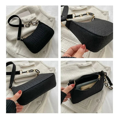 Small Square Bag Lady Felt Armpit Design Luxury Tote Released Fashion Ladies Handbag Under Crescent.
