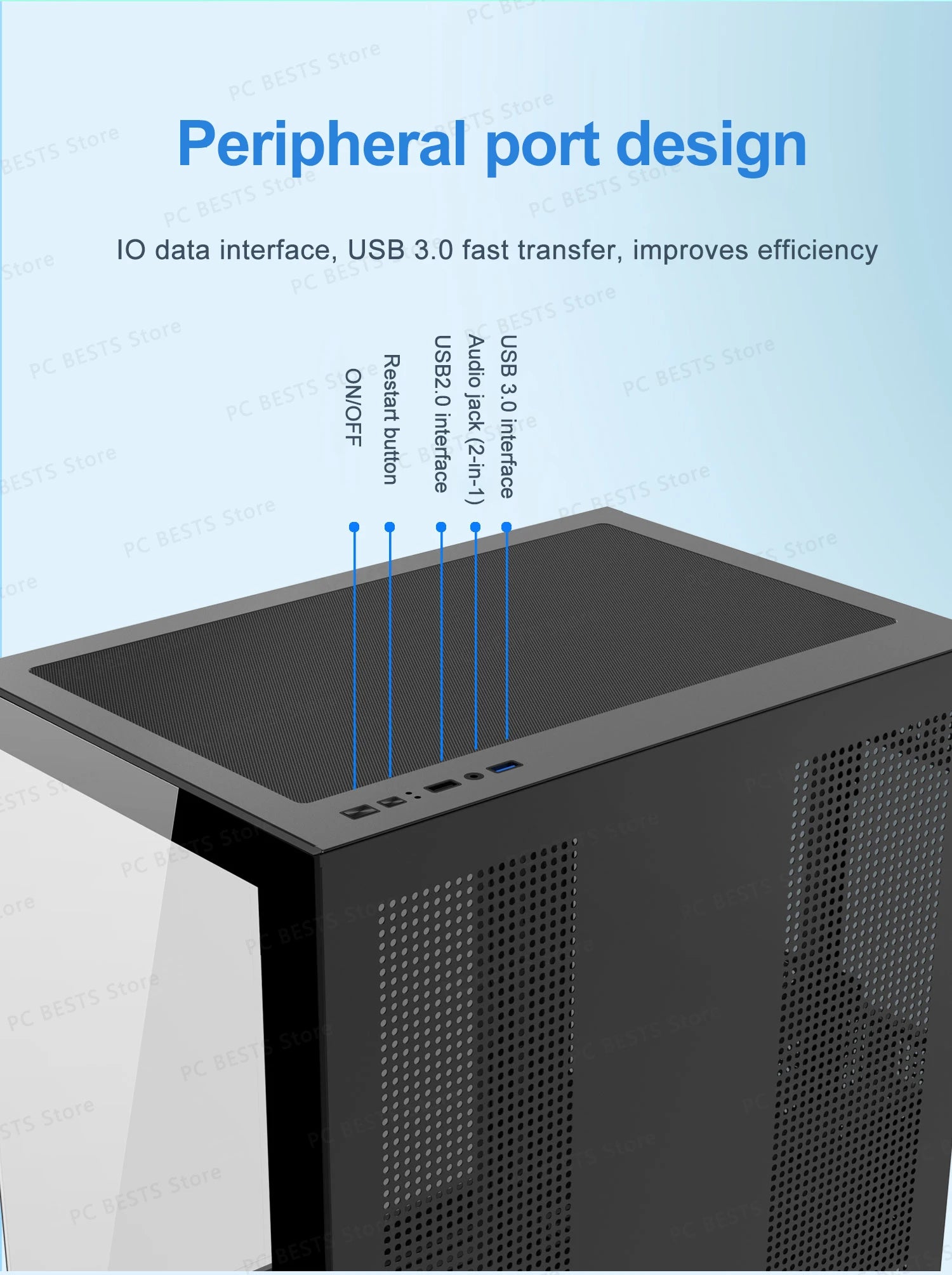 Power Train Dream PRO Seaview Room Chassis ATX Desktop MATX Glass Side Transparent 360 Water Cooled Game Console Computer Case.