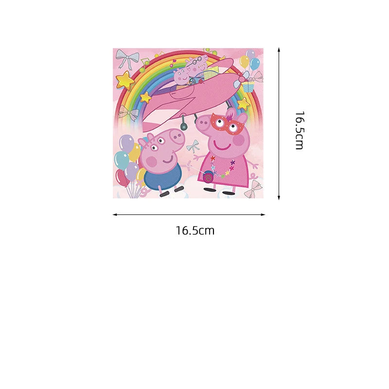 Cartoon Peppaed Schweine Geburtstag Party Dekoration George Seite Pappteller Einweg Geschirr Ballon Für Kind Event Liefert.