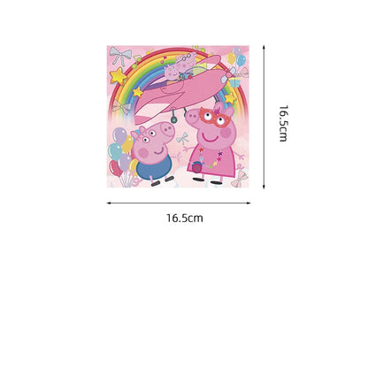 Cartoon Peppaed Schweine Geburtstag Party Dekoration George Seite Pappteller Einweg Geschirr Ballon Für Kind Event Liefert.