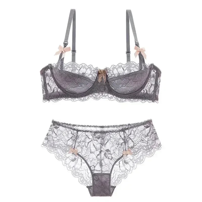 BANERDANI Light Luxury French Pure Desire Triangle Cup Breathable New Spring/summer Breathable Sexy Lace Not Empty Cup Bra Cover.