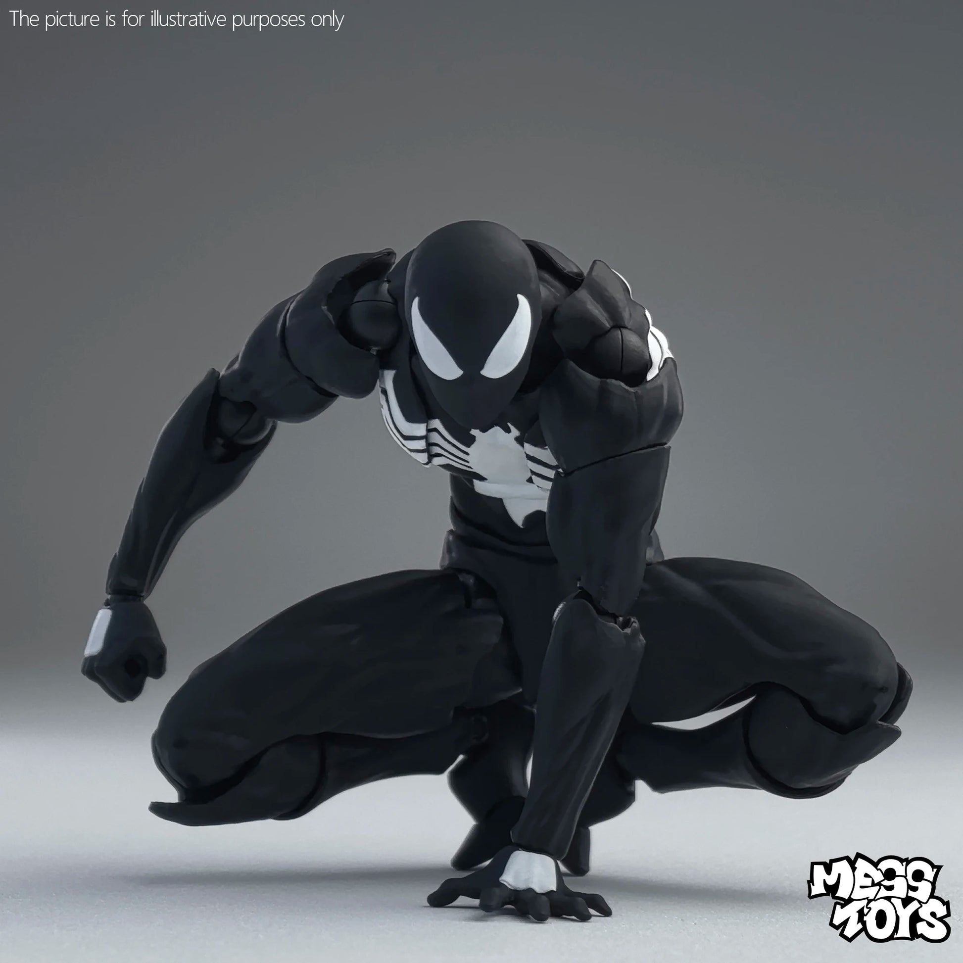 New MessToys Spiderman Figure CT Toys Black Red Spider Man Figurine Mess Toys Anime Action Figure Statue Model Gifts Kid Toys.