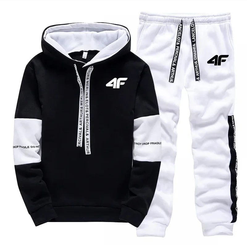 Sports Men's Tracksuit Hooded Long Sleeves Casual Single Piece Sweatshirts And Daily Hot Sale Sweatpants Comfort Outdoor Jogging.