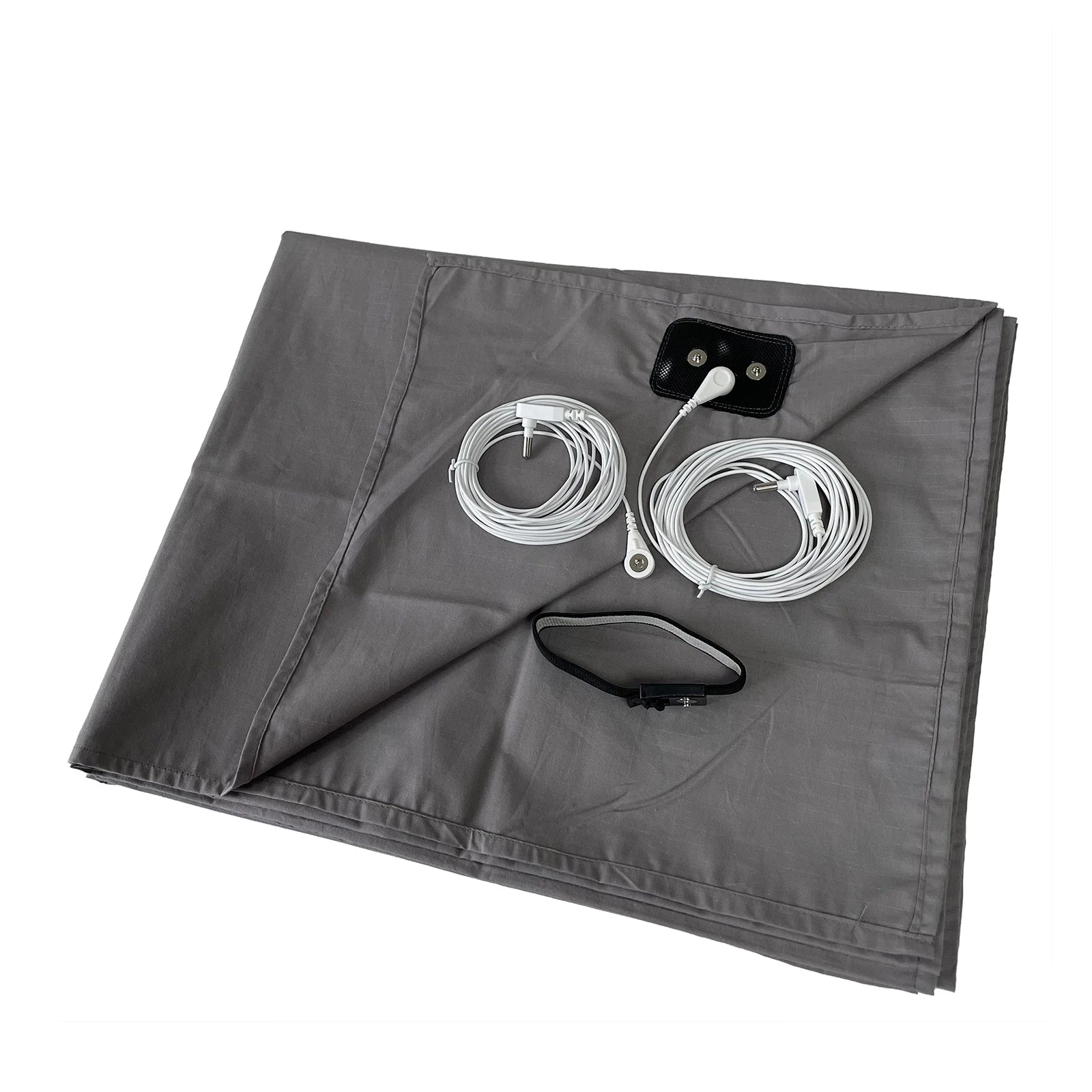 Conductive Silver Fiber Earthing Bedsheet Grounded Anti-static Health Protection Bed Sheet Antibacterial for Better Sleeping.