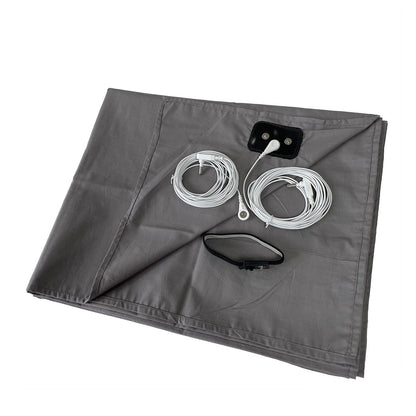 Conductive Silver Fiber Earthing Bedsheet Grounded Anti-static Health Protection Bed Sheet Antibacterial for Better Sleeping.