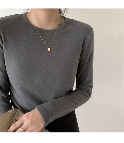 Winter Frauen Pullover T Shirt Frauen Oversize T-Shirt Frau Kleidung Weibliche T Tops Pullover Langarm Rohr Gestrickte T-shirt Top