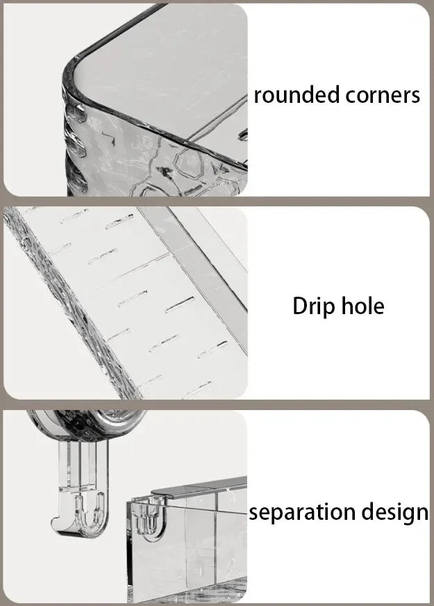 Wellpappe-Saugnapf-Aufbewahrungsregal für Badezimmer, Wandmontage, nicht stanzbar, Waschraum, Waschbecken, Waschbecken, Eck-Duschgel-Aufbewahrungsregal