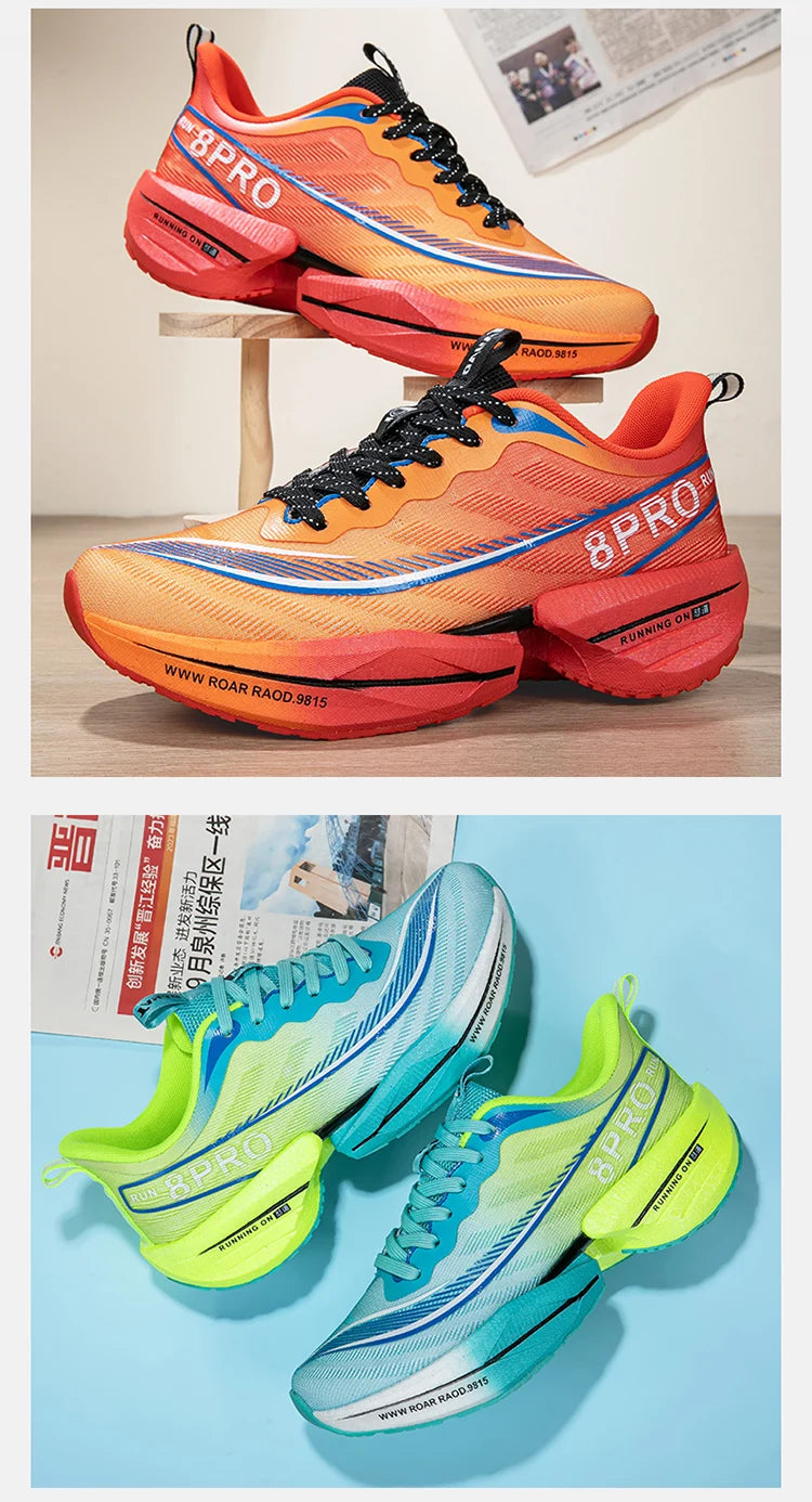 Marathon Air Cushion Herren Sport Laufschuhe Atmungsaktive leichte Damen Bequeme sportliche rutschfeste Carbon Plate Sneakers