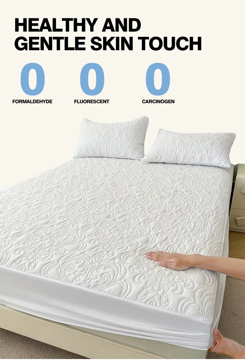 Waterproof Mattress Protector Queen King Quilted Thick Mattress Cover Anti-bacterial Fitted Sheet Bed Pad Cover 1pc.