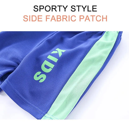 Children Clothing Set Kids Short Sleeved Summer Outfit Quick Drying Football Set Boy Girl Sport Wear Soft Breathable 1-12 Years.