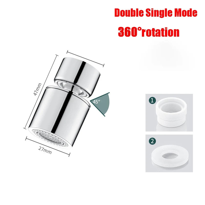 360°Universal Kitchen Faucet Anti-splash Aerator Bathroom Tap Rotatable Faucet 2 Mode Tap Nozzle Bubbler Kitchen Sink Faucet.