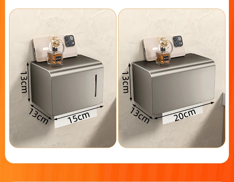 Wasserdichte Toilettenpapierbox zur Wandmontage, perforierte Rollenpapier-Schublade, Handtuch, Schublade, Aufbewahrungsregal, Organizer, Badezimmer
