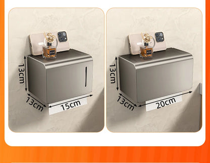 Wasserdichte Toilettenpapierbox zur Wandmontage, perforierte Rollenpapier-Schublade, Handtuch, Schublade, Aufbewahrungsregal, Organizer, Badezimmer