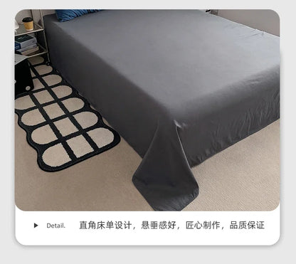 2025 new class A can sleep naked washed cotton solid color sheets student dormitory simple double-spell four-piece bedding.