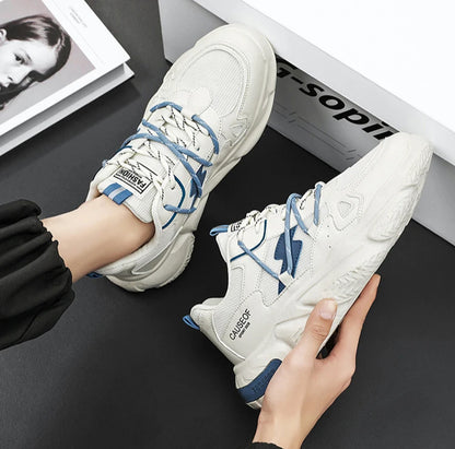 2025 Autumn Men Shoes Fashion Sneakers Height Increasing Casual Chunky Shoes Male Trainers Running Sports Shoes.