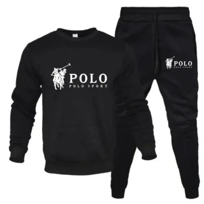 Men's autumn and winter sets of round-neck sweatshirts and jogging pants, autumn and winter fashion, outdoor fitness and casual.