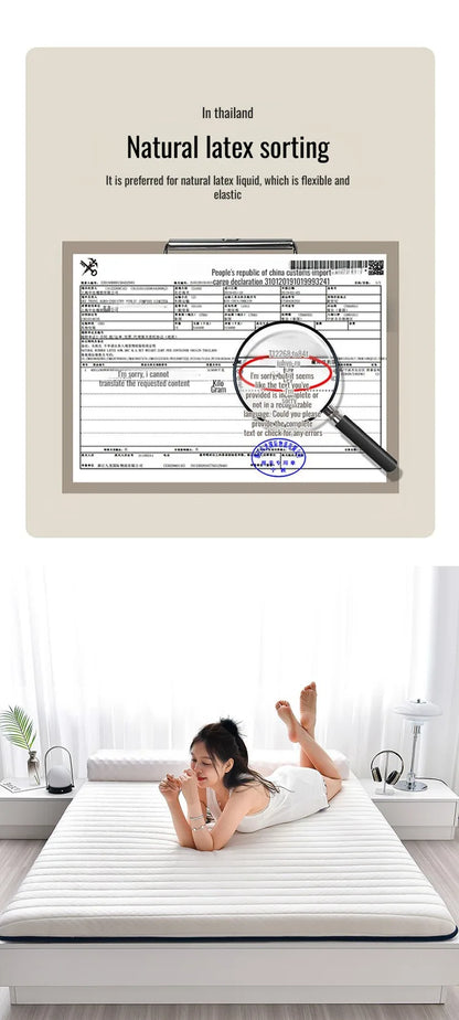 Anti-Mittel-Matratze aus Naturlatex, weiche Unterlage, spezielle Unterlage für Zuhause, Schlafsaal, Etagenbett, Studentenmatratzen, Druck-Memory-Schaum-Matratze