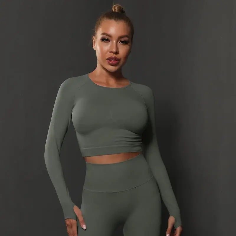 Cuties Women's Long Sleeve Top Sport Tops Yoga For Female Running Tight Tops Workout Suit Long Tee.