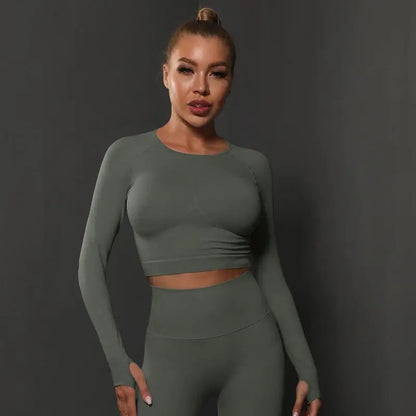 Cuties Women's Long Sleeve Top Sport Tops Yoga For Female Running Tight Tops Workout Suit Long Tee.