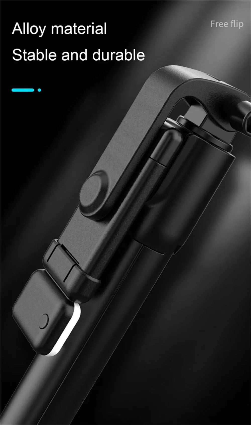 Portable Bluetooth Selfie Stick Tripod Holder with Remote Shutter Fill Light Extendable Wireless Remote Retractable Phone Stand.