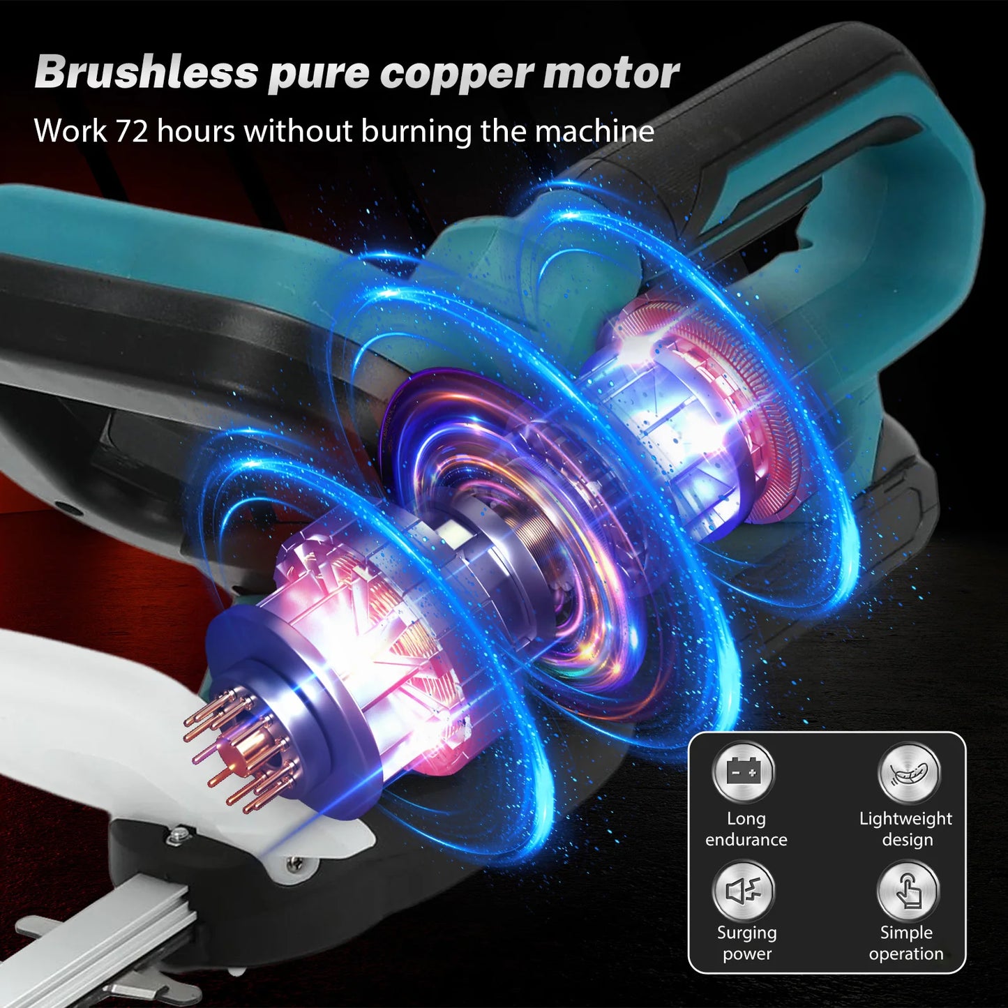 2000 W Elektrische Heckenschere 15000 RPM Rasenmäher Garten Landschaftsbau Heckenschere Trimmer Werkzeug Für Makita 18 V Batterie pin