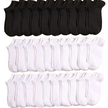 Unisex Casual Plain Color Boat Socks Thin Breathable Comfy Anti Odor Sweat-absorbing Ankle Socks For Men Women black,white,gray.