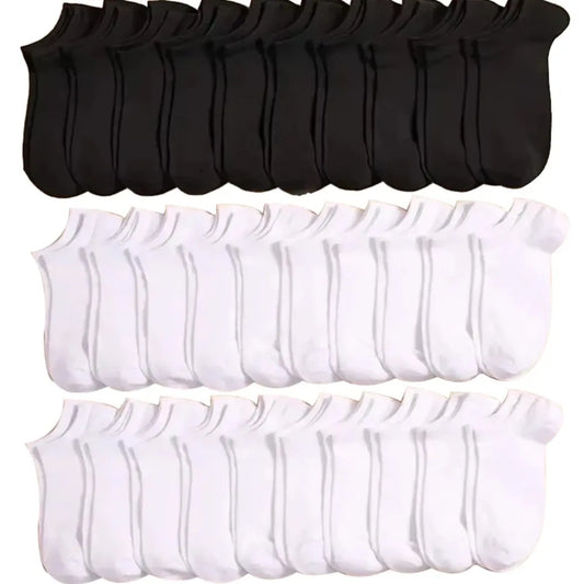 Unisex Casual Plain Color Boat Socks Thin Breathable Comfy Anti Odor Sweat-absorbing Ankle Socks For Men Women black,white,gray.