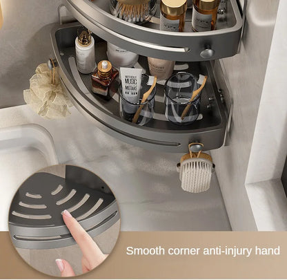 2PCS Badezimmer Regale Küche Lagerung Organizer Kunststoff Shampoo Rack Dusche Regal Bad Zubehör Kein Bohrer Regal