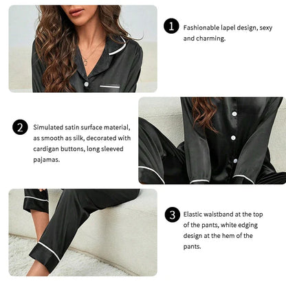 Großes Damen-Pyjama-Set, langärmelige Hose, Cartoon-Studenten-Nachtwäsche, Homewear, zweiteilige Strickjacke, Nachtwäsche, Loungewear.