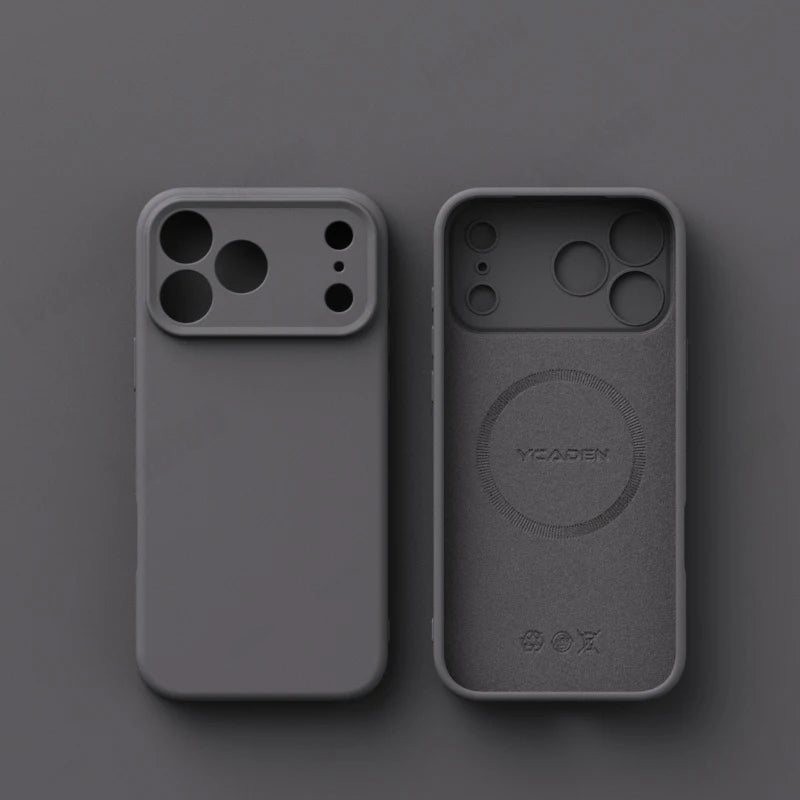 Matte Skin Liquid Silicone Case for Iphone 17 Pro Max Magnetic Magsafe Wireless Charging Candy Bumper for Iphone 17 Air 17pro.