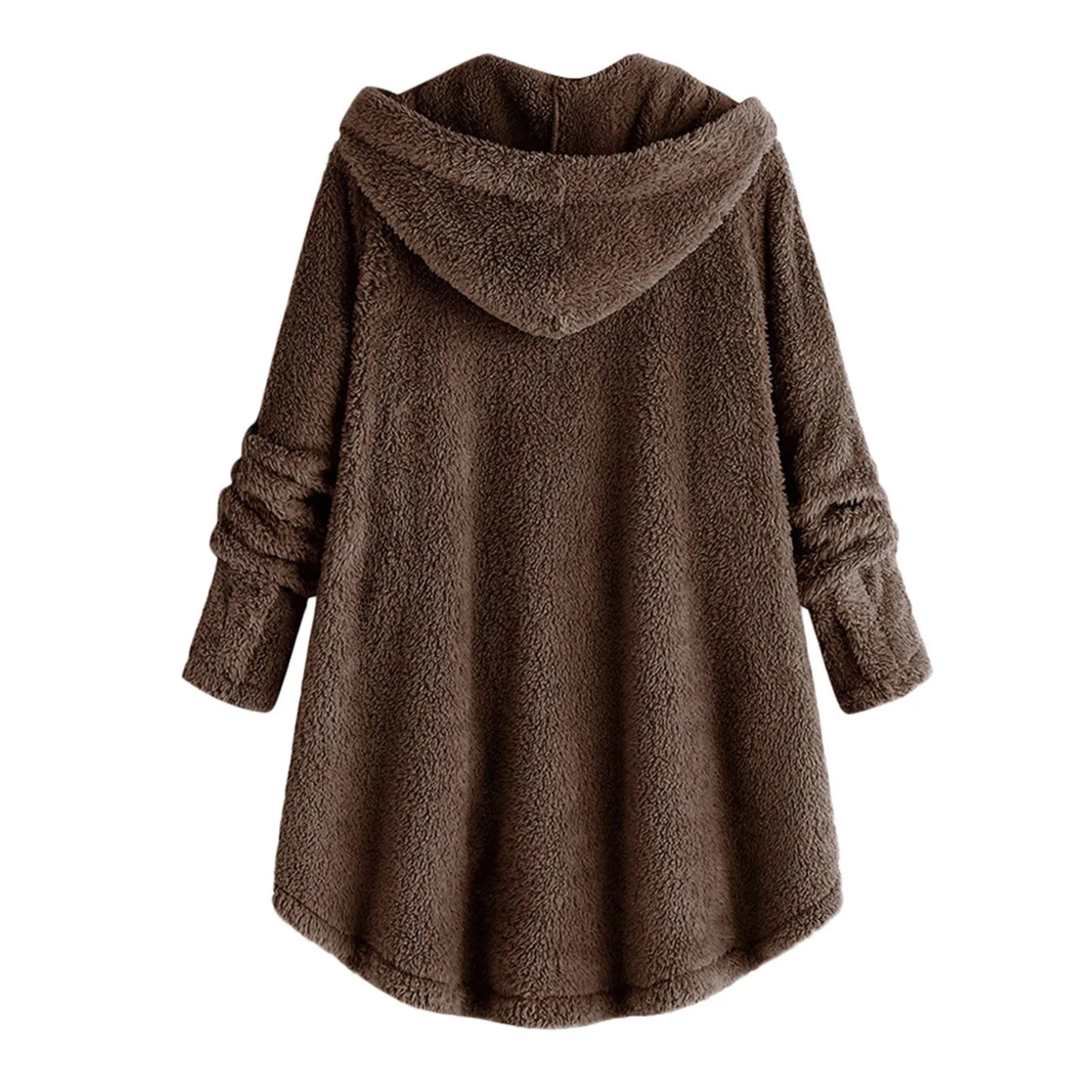 Herbst Wintermantel Frauen warme Teddybär Mantel Woll jacke weibliche Plüsch mantel Kapuzen jacke neue Damen mäntel einfarbige Jacke.