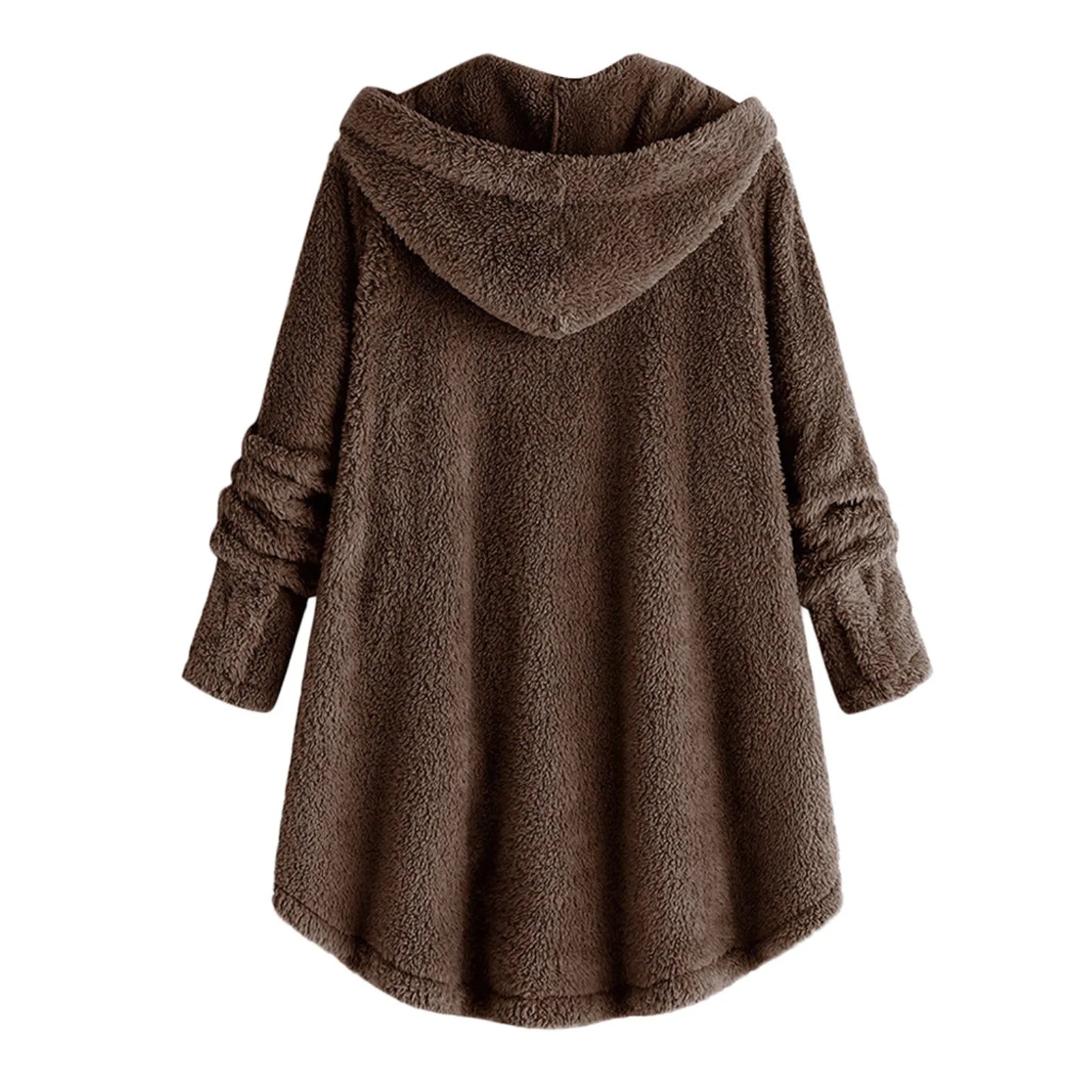 Herbst Wintermantel Frauen warme Teddybär Mantel Woll jacke weibliche Plüsch mantel Kapuzen jacke neue Damen mäntel einfarbige Jacke.