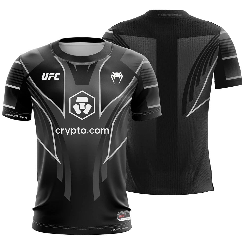 Men's Training UFC Breathable Sportswear T-shirts Outdoor Male Leisure Short-Sleeved Jersey Boys Running Fitness Tops