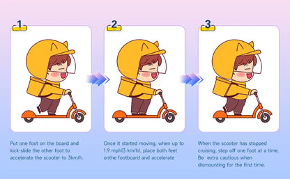 RCB Kids e-Scooter for Children 6-12 Years, 150 W Motor - Max 16 km/h - Rainbow Light-folk Electric Scooter Children.