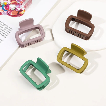 4 Pack Medium Small Hair Clips for Women, Claw Clips for Thick Thin Hair, Strong Hold Square Jaw Clips