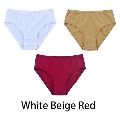 3PCS/Set Women Sexy Seamless Cotton Panties Big Size Underwear Female Underpants Girls 6 Solid Color Soft Briefs Lingerie 8815