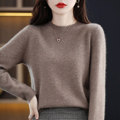 Frauen Pullover Oansatz Herbst Winter Grundlegende Pullover Warme Casual Pulls Jumper Koreanische Lange ärmeln Solide Strickwaren Bodenbildung Shirt.