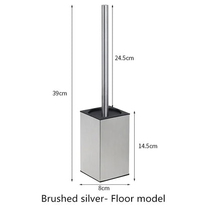 Toilettenbürstenhalter, Wandmontage, Badezimmer-Reinigungsbürste, Toilettenbürsten für die Reinigung von Stauraum, Edelstahl, Schwarz, Gold