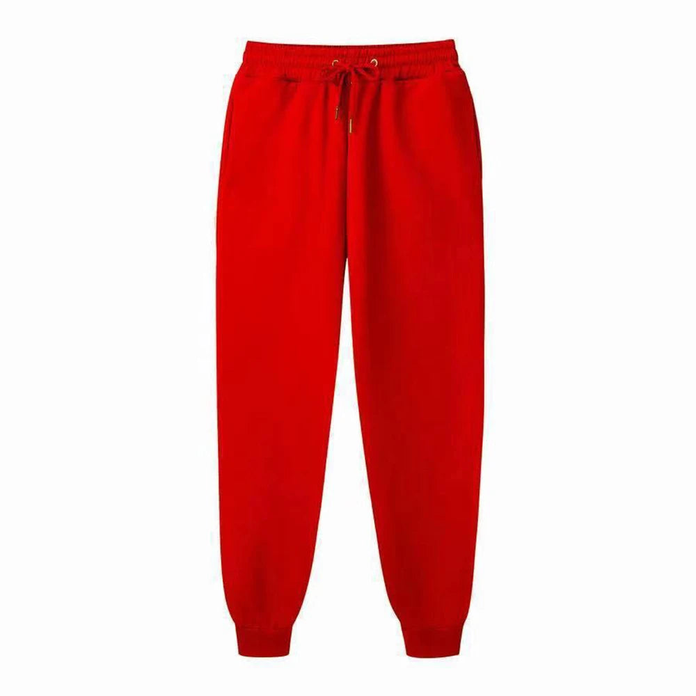Mens Casual Pants Autumn Winter Fleece Sweatpants Men Running Jogger Sports Gym Trousers Fashion Solid Color Workout Long Pants.