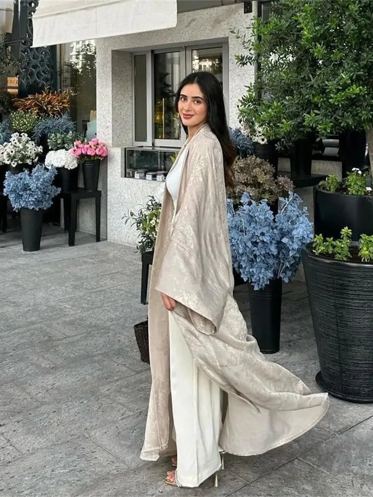 Ramadan Eid Open Dubai Luxury Abaya Damen Modest Kimono Coat 2025 Muslim for Women Islam Clothing Kebaya Robe Femme Musulmane.
