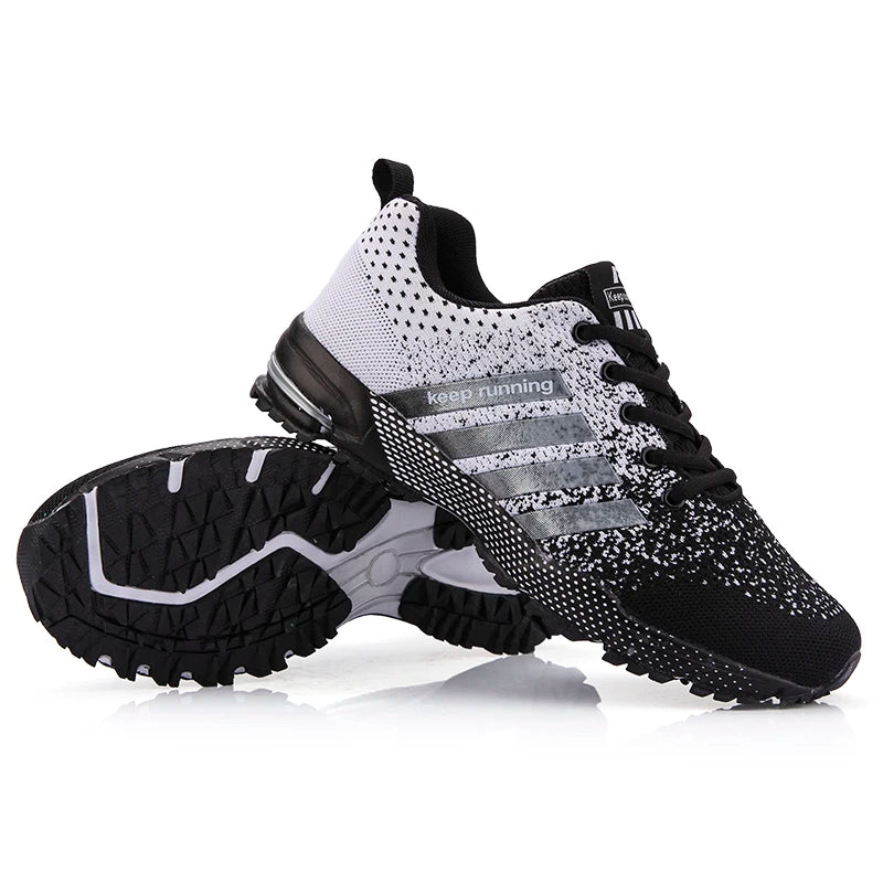 Men Running Shoes Mesh Fashion Sneakers Breathable Casual Sport Shoes Outdoor Walking Jogging Tennis Shoes Athletics Plus Size